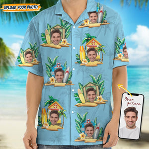 GeckoCustom Custom Face Photo Tropical Hawaii Shirt N304 889100