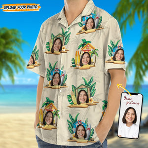 GeckoCustom Custom Face Photo Tropical Hawaii Shirt N304 889100