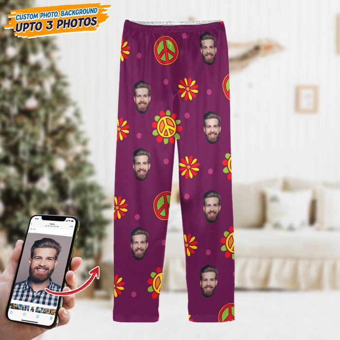 GeckoCustom Custom Face Photo With Decoration Hippie Pajamas T368 HN590 For Kid / Only Pants / 3XS