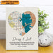 GeckoCustom Custom Locations Heart Map For Couple Valentine Canvas HN590 12 x 18 Inch / Satin Finish: Cotton & Polyester