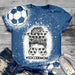 GeckoCustom Custom Name and Number Mom Bleached Tshirt Soccer HN590