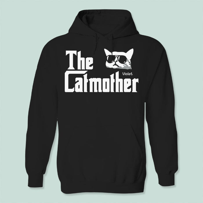 GeckoCustom Custom Name The Catmother Front Shirt N304 889041 Pullover Hoodie / Black Colour / S