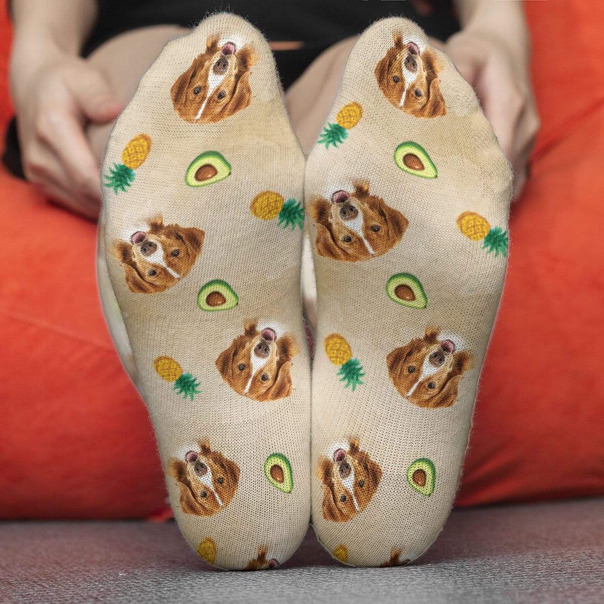 GeckoCustom Custom Pet Photo And Icons Dog Cat Socks, T368 888601 Pack 1