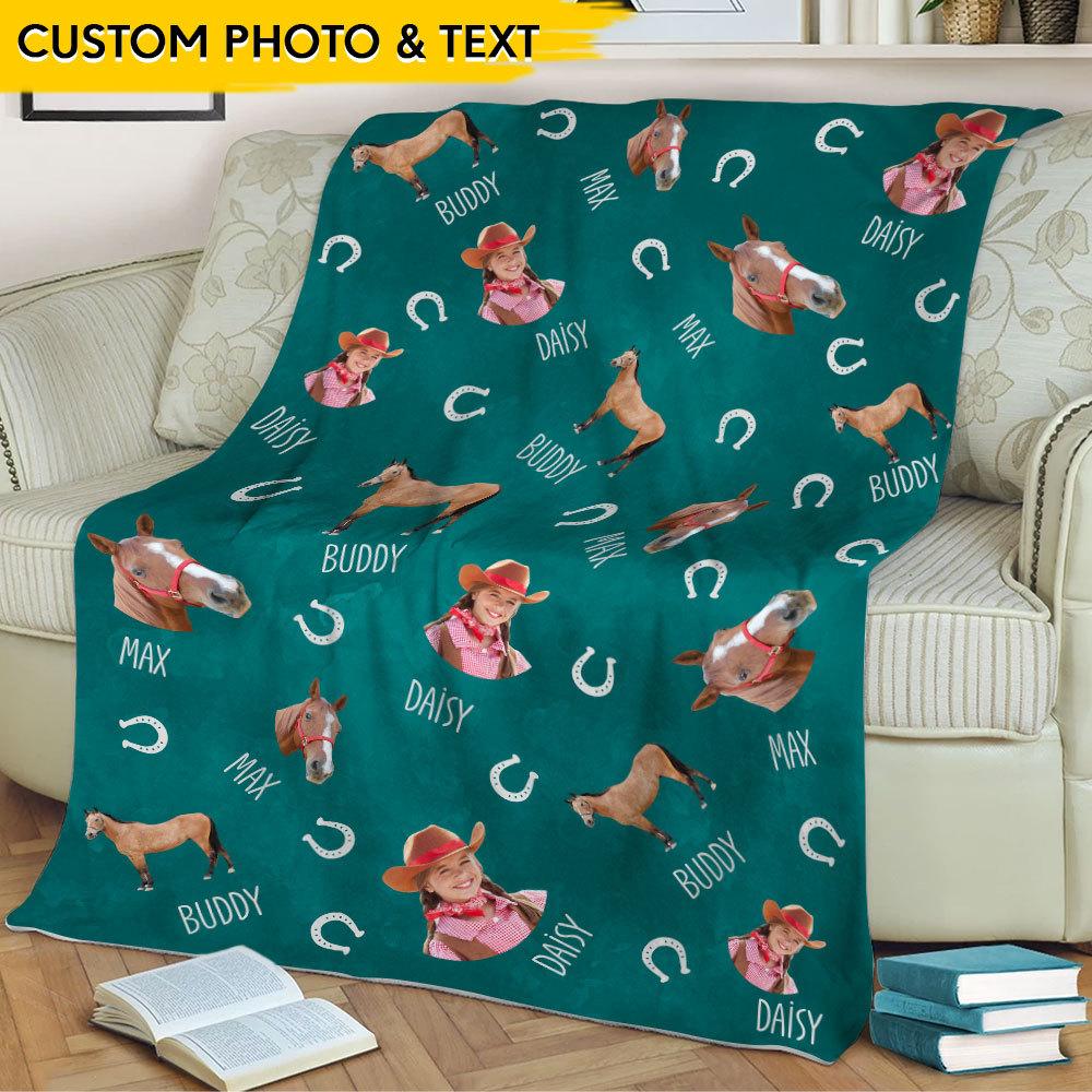 GeckoCustom Custom Pet Photo Horse Blanket HN590 VPS Cozy Plush Fleece 30 x 40 Inches (baby size)es (baby size)