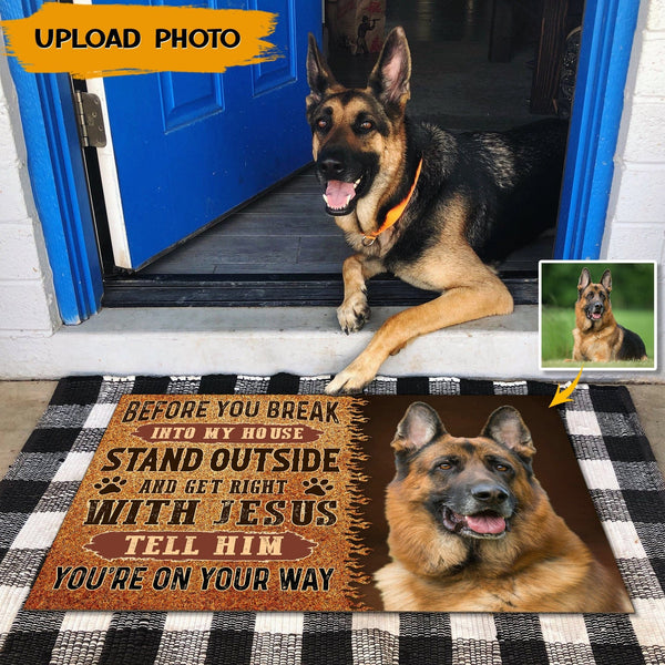 Pet Welcome Doormat Personalized with Name Engraved Custom Pet