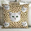 GeckoCustom Custom Photo Cat Leopard Pattern For Cat Lover Pillow N304 HN590