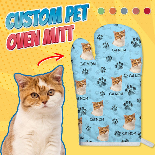 GeckoCustom Custom Photo Cat Paw For Cat Lovers Oven Mitt K228 889018