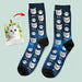 GeckoCustom Custom Photo Cat Tie Dye Socks N304 HN590