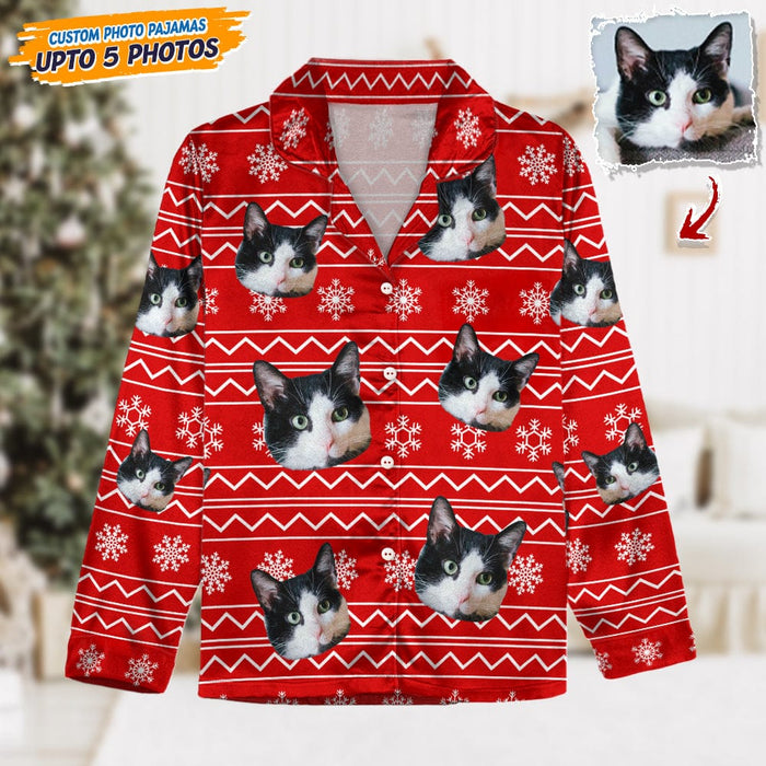 GeckoCustom Custom Photo Christmas Cat Pajamas N304 HN590
