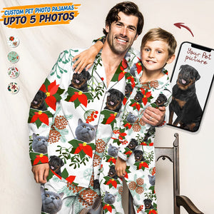 GeckoCustom Custom Photo Christmas Dog Cat Pajamas K228 HN590