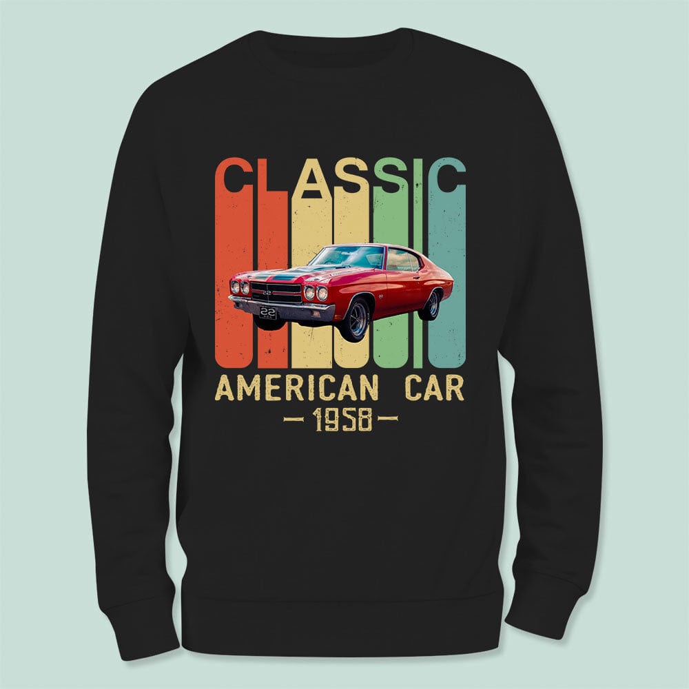 GeckoCustom Custom Photo Classic Car Vintage Car Shirt N304 HN590 Basic Tee / Black / S
