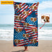 GeckoCustom Custom Photo Dog Beach Towel K228 HN590