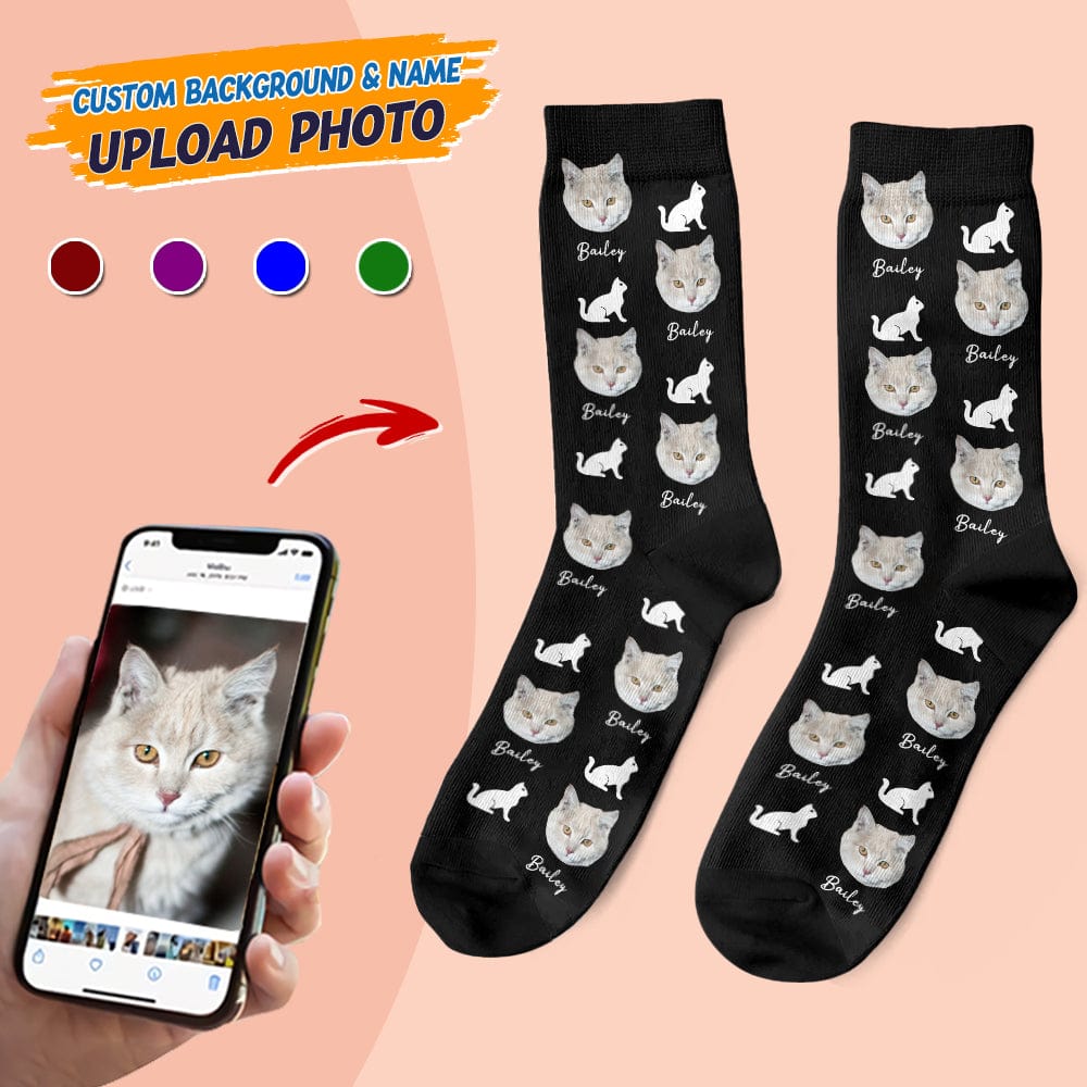 GeckoCustom Custom Photo Dog Cat And Icon Pet Socks N304HN590