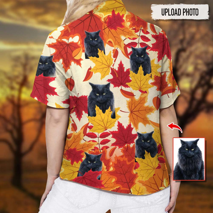 GeckoCustom Custom Photo Dog Cat Autumn Hawaiian Shirt K228 HN590