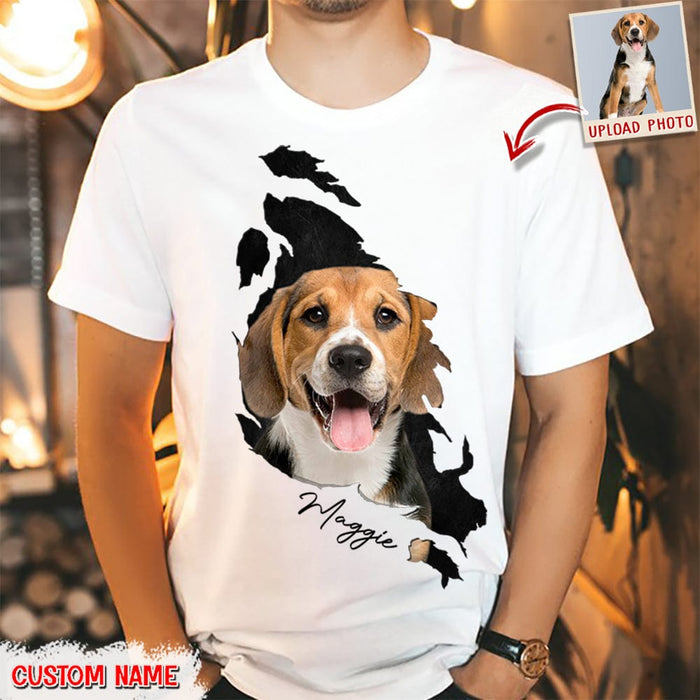 GeckoCustom Custom Photo Dog Cat Behind The Scratch Pet Shirt N369 HN590