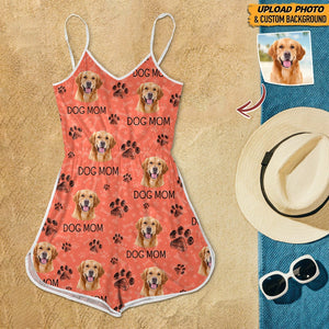 GeckoCustom Custom Photo Dog Cat Mom Sleeveless Romper N304 8992