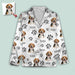 GeckoCustom Custom Photo Dog Cat Paw For Dog Cat Lover Pajamas Christmas T286 HN590 For Adult / Only Shirt / XS