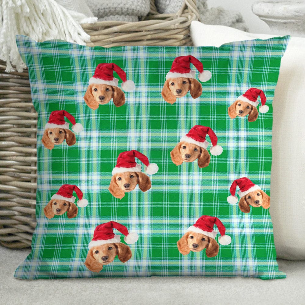 GeckoCustom Custom Photo Dog Cat Christmas Pattern For Pet Lover Pillow N304 HN590
