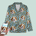 GeckoCustom Custom Photo Dog Leopard Pattern Pajamas N304 HN590 For Kid / Only Shirt / 3XS