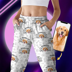 GeckoCustom Custom Photo Dog Mom And Dad Pajamas K228 9025 For Kid / Only Pants / 3XS