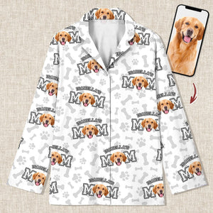 GeckoCustom Custom Photo Dog Mom And Dad Pajamas K228 9025 For Kid / Only Shirt / 3XS
