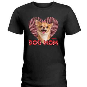 GeckoCustom Custom Photo Dog Mom Dark Shirt K228 889060 Women Tee / Black Color / S