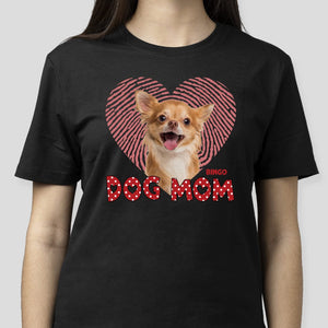 GeckoCustom Custom Photo Dog Mom Dark Shirt K228 889060 Basic Tee / Black / S