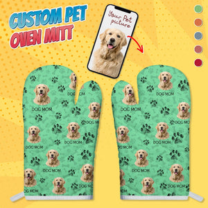GeckoCustom Custom Photo Dog Paw For Dog Lovers Oven Mitt K228 889016