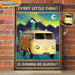 GeckoCustom Custom Photo Every Little Thing Is Gonna Be Alright Hippie Metal Sign T368 HN590 8” x 12” / Aluminum with Powder-Coated