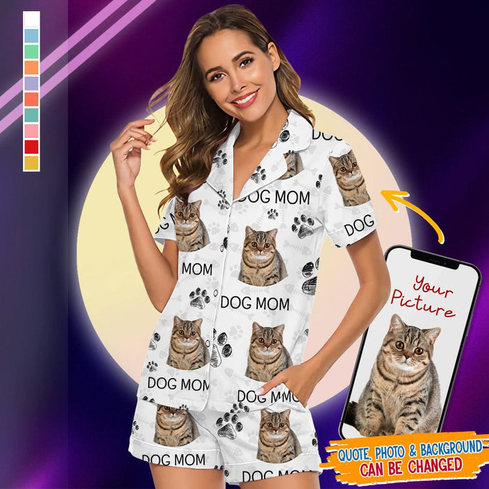 GeckoCustom Custom Photo For Cat Lover Short Pajamas N304