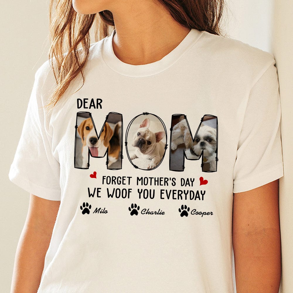 Happy Mother's Day to The World's Best Dog Mom! We Woof You - Gift for Mother's Day, Personalized T-Shirt, Hoodie, Pullover Hoodie / XL / Ash Hoodie 