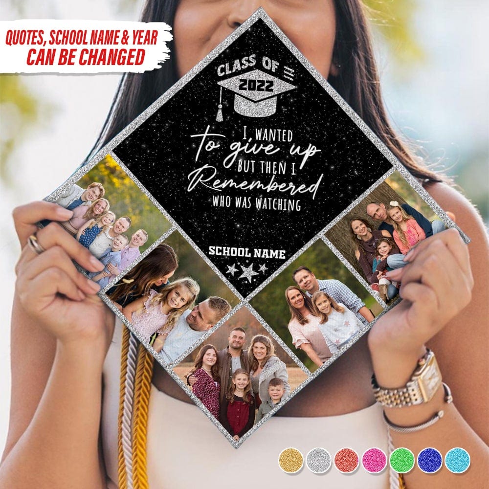 GeckoCustom Custom Photo Graduation Cap Topper, Decorated Grad Cap HN590 9.5" x 9.5"