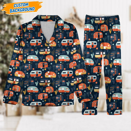 GeckoCustom Custom Photo Happy Camper Pajamas N304 HN590 For Kid / Combo Shirt And Pants (Favorite) / 3XS