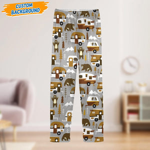GeckoCustom Custom Photo Happy Camper Pajamas N304 HN590 For Kid / Only Pants / 3XS