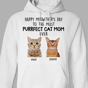 GeckoCustom Custom Photo Happy Moewther's Day To The Most Purrfect Cat Mom Ever N304 889083 Pullover Hoodie / Sport Grey Colour / S