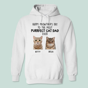 GeckoCustom Custom Photo Happy Moewther's Day To The Most Purrfect Dad Mom Ever N304 889085 Pullover Hoodie / Sport Grey Colour / S