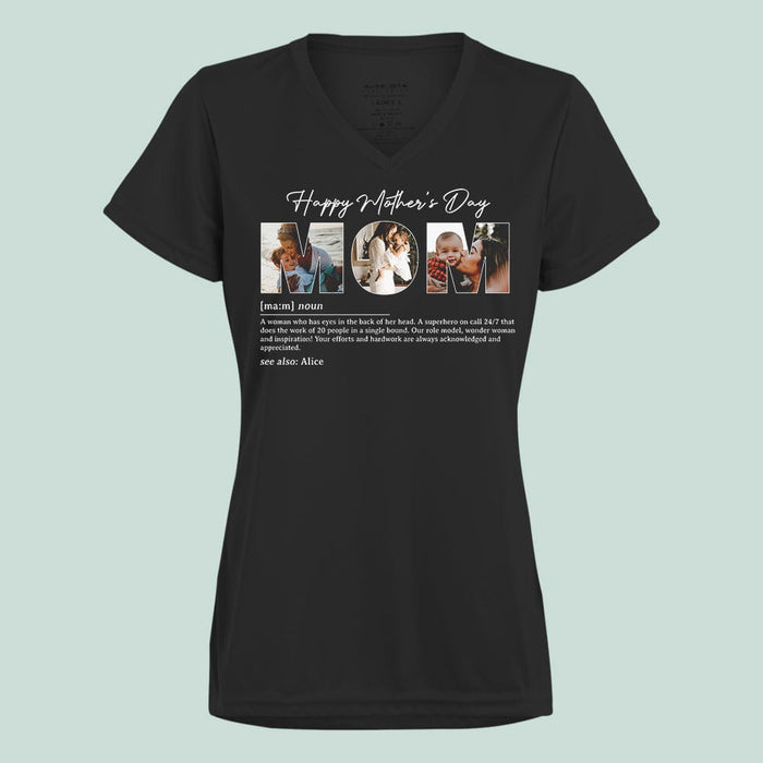 GeckoCustom Custom Photo Happy Mother's Day Definition Dark Shirt N304 889049