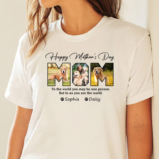 GeckoCustom Custom Photo Happy Mother's Day To Dog Mom Bright Shirt K228 956