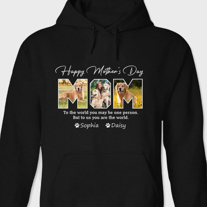 GeckoCustom Custom Photo Happy Mother's Day To Dog Mom Shirt K228 889099