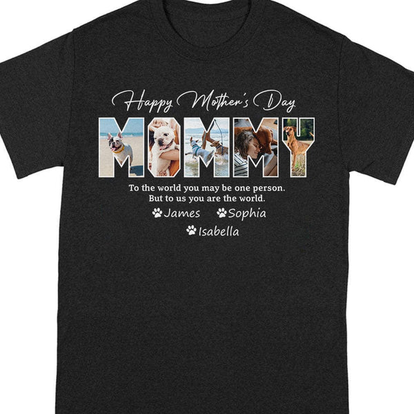 Custom Photo Happy Mother's Day To Dog Mom Shirt K228 889099
