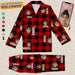 GeckoCustom Custom Photo Human Face Flannel Pajamas Christmas Gift K228 HN590 For Adult / Combo Shirt And Pants (Favorite) / XS