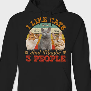 GeckoCustom Custom Photo I Like Cats  And Maybe 3 People Shirt N304 889159 Pullover Hoodie / Sport Grey Colour / S
