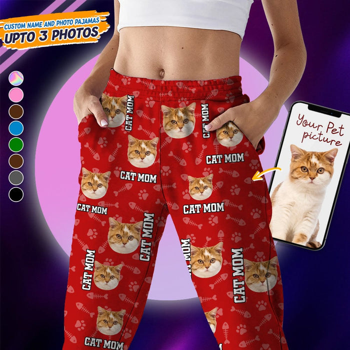 GeckoCustom Custom Photo Name Paw Dog Cat Pajamas K228 HN590