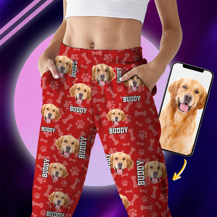 GeckoCustom Custom Photo Name Paw Dog Cat Pajamas K228 HN590 For Kid / Only Pants / 3XS