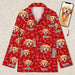 GeckoCustom Custom Photo Name Paw Dog Cat Pajamas K228 HN590 For Kid / Only Shirt / 3XS