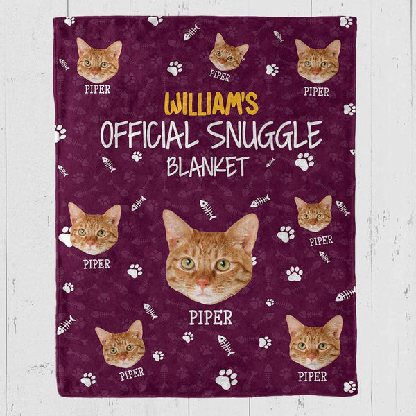 Official Snuggle Blanket Upload Photo Cat Blanket N304 HN590 ...