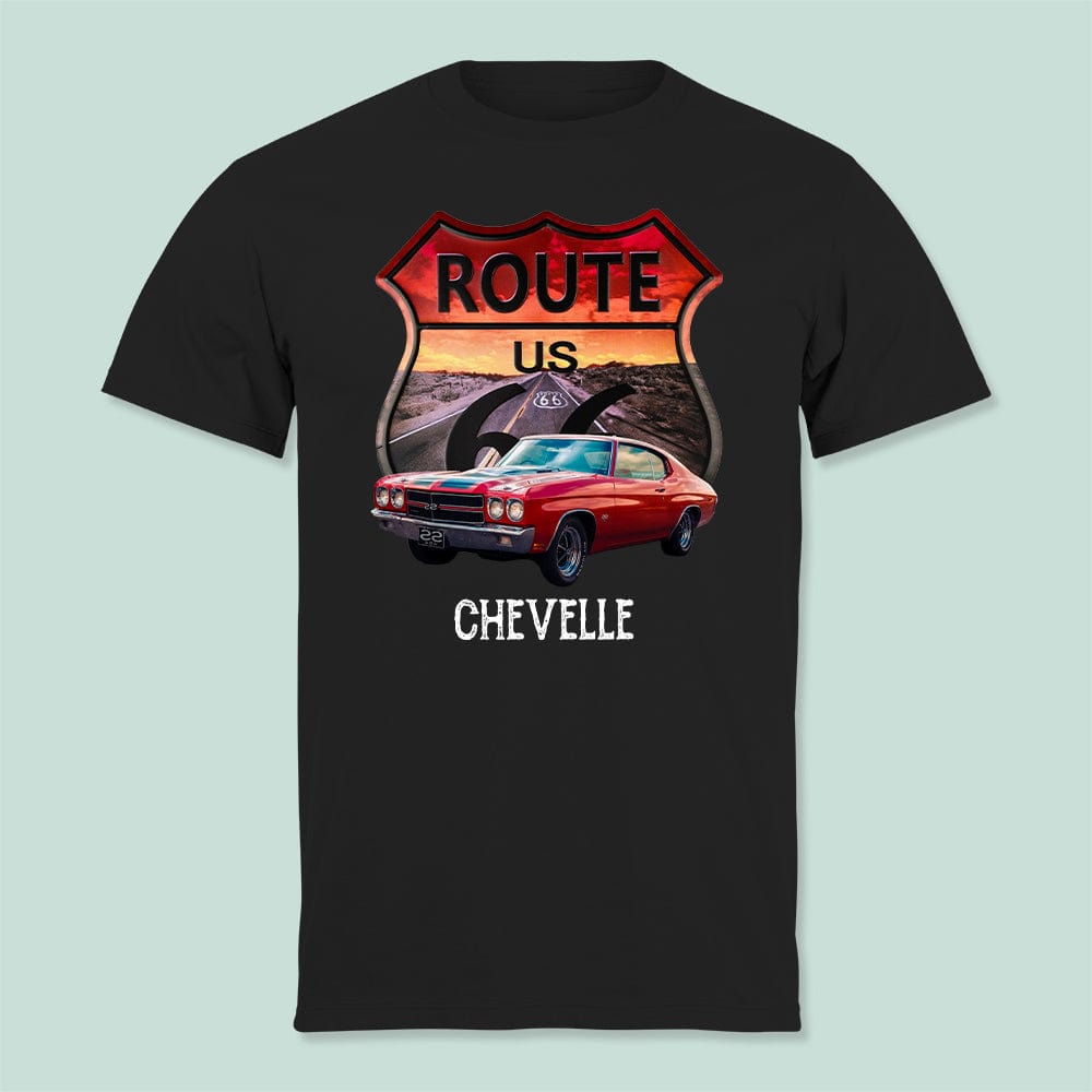 GeckoCustom Custom Photo Route 66 Vintage Car Shirt N304 HN590