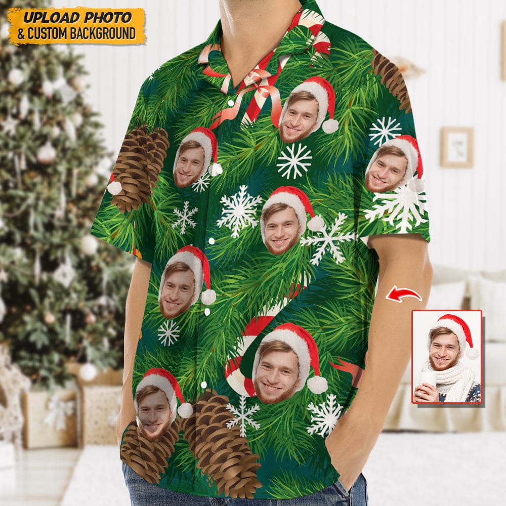 Custom Photo Snow Christmas Hawaii Shirt N304 888661 — GeckoCustom