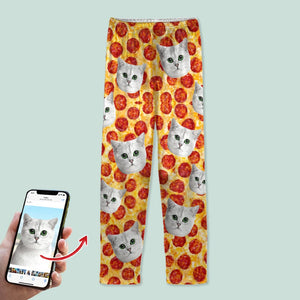 GeckoCustom Custom Photo Tie Dye Background Cat Pajamas N304 HN590 For Kid / Only Pants / 3XS