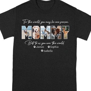 GeckoCustom Custom Photo To The Best Dog Mom Dark Shirt K228 889115